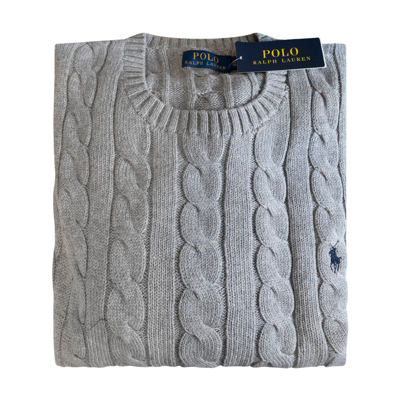 Ralph Lauren Mens Classic Grey Jumper 100% Cotton