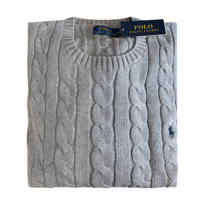 Ralph Lauren Mens Classic Grey Jumper 100% Cotton