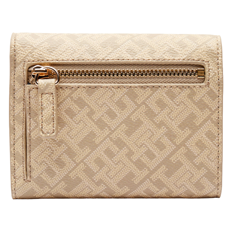 Tommy Hilfiger Heritage Medium Flap Wallet Mono Beige Women's