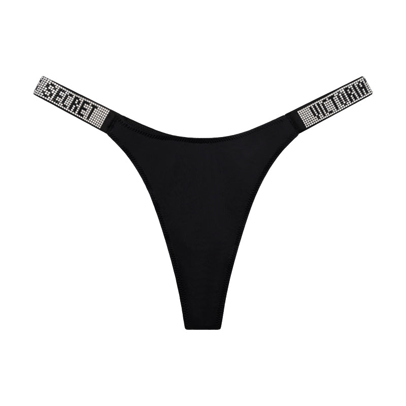 Victoria's Secret Very Sexy Shine Strap Thong Black X Large