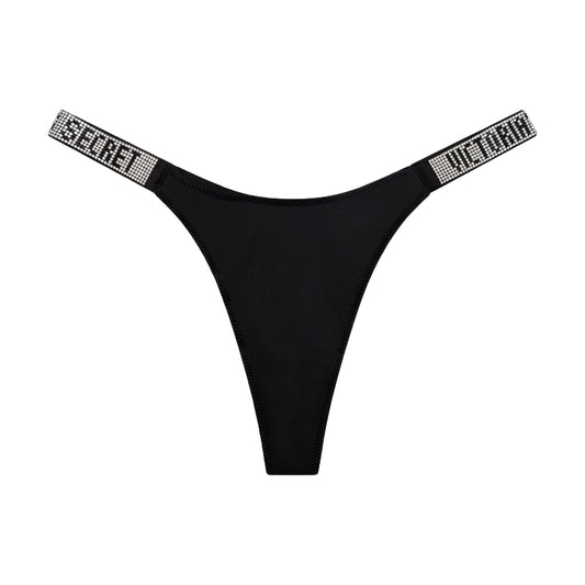 Victoria's Secret Very Sexy Shine Strap Thong Black X Large