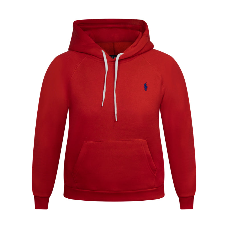 Ralph Lauren Red Fleece Hoodie | Shrunken Fit