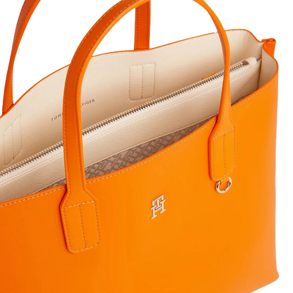 Tommy Hilfiger Women's Iconic Tommy Satchel Handbag Orange AW0AW15692