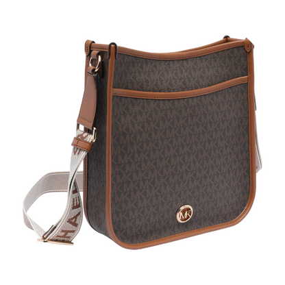 Michael Kors Luisa Large Leather Messenger Bag Brown 