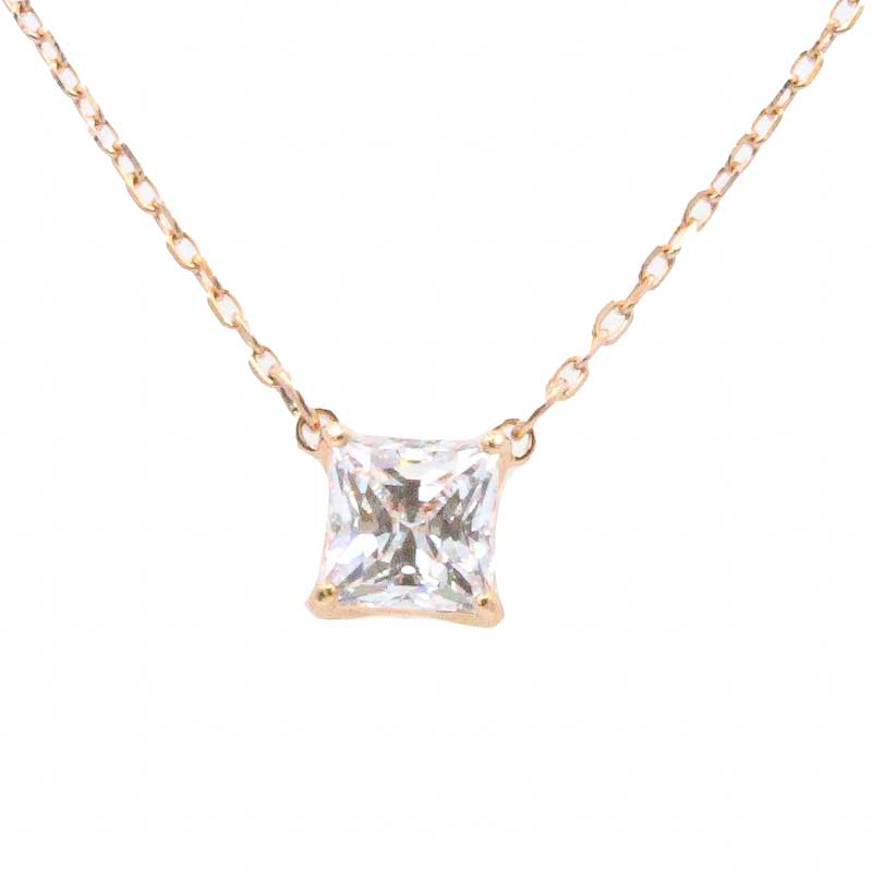 Swarovski Attract Necklace Square, White, Rose-Gold Tone Plated 5510698