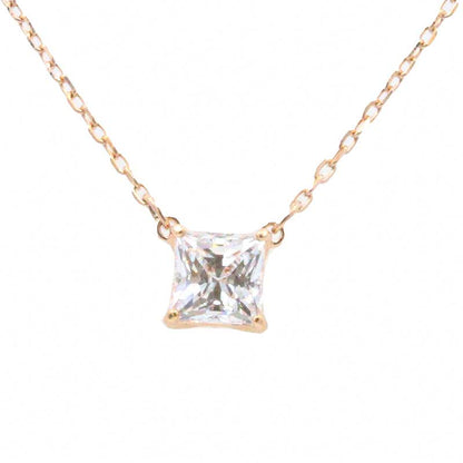 Swarovski Attract Necklace Square, White, Rose-Gold Tone Plated 5510698