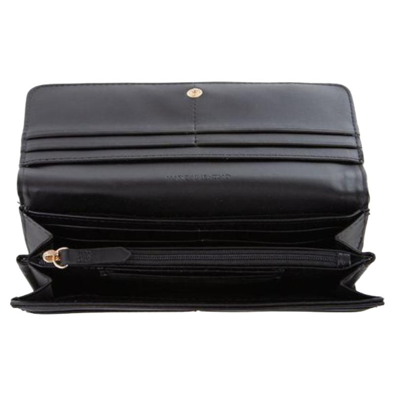 Valentino Coney Large Wallet Black Women's VPS7QN113
