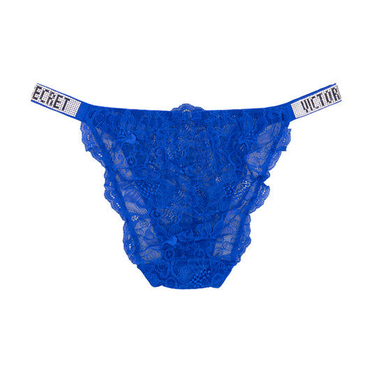 Victoria's Secret Very Sexy Shine Strap Lace Bikini Knickers Blue