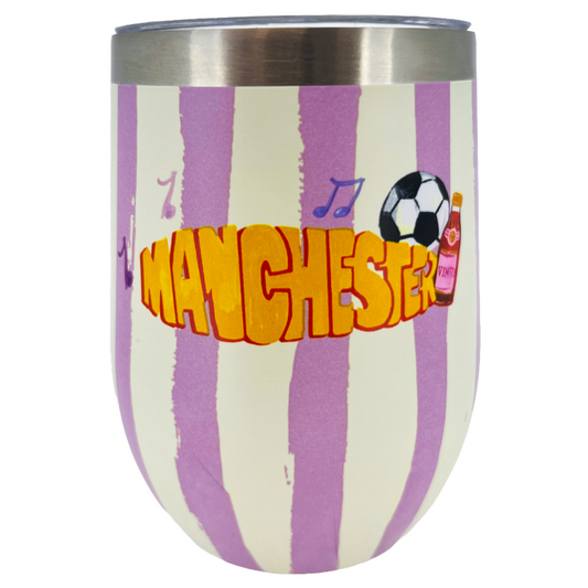 Eleanor Bowmer Manchester Stripe Travel Mug 330ml 10oz