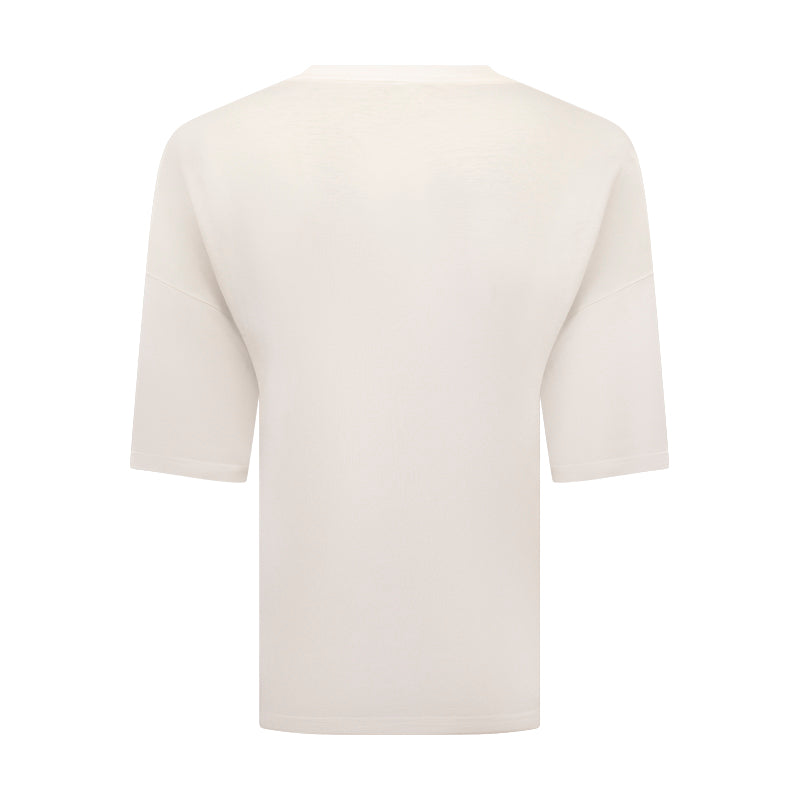 Puma Women's Rainbow Logo Graphic White Relaxed T-Shirt