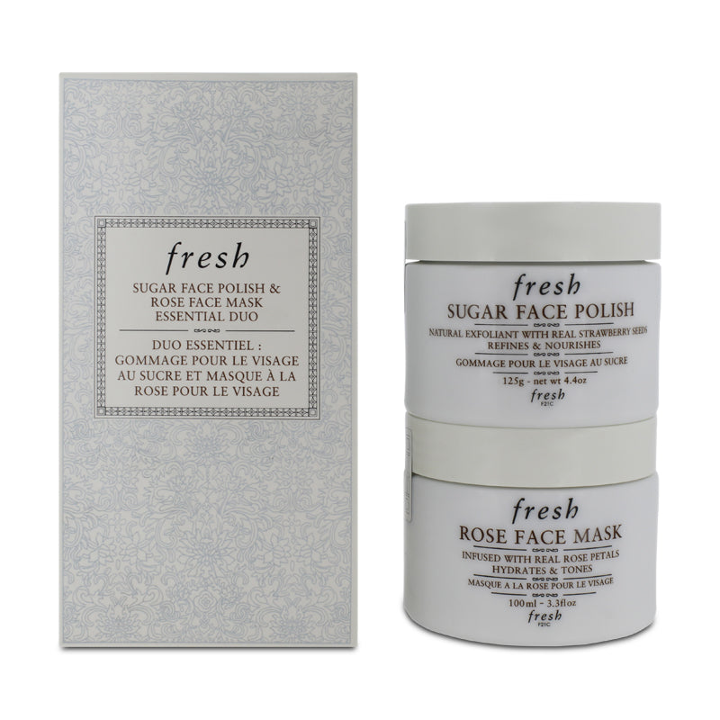 Fresh 125g Sugar Face Polish & 100ml Rose Face Mask (Clearance)