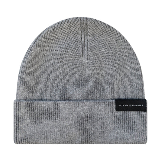 Tommy Hilfiger Uptown Wool Beanie Hat Grey One Size