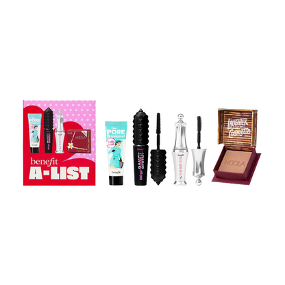 Benefit A-List Mini Beauty 4 Piece Set - Hoola Badgal Porefessional Brow Setter
