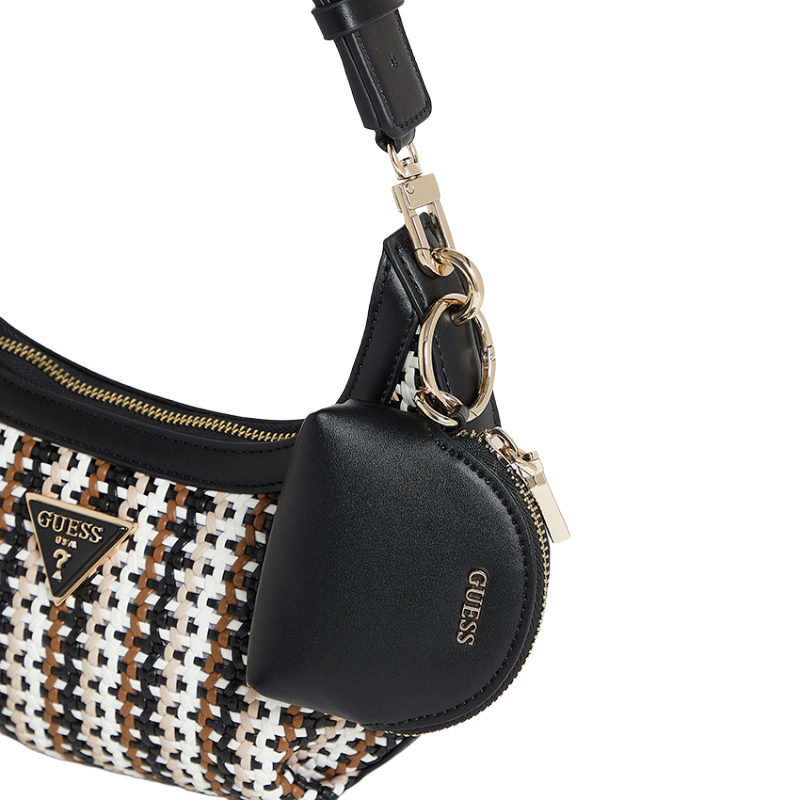 Guess Handbag Black/Multi With Wallet & Pouch WG920412 