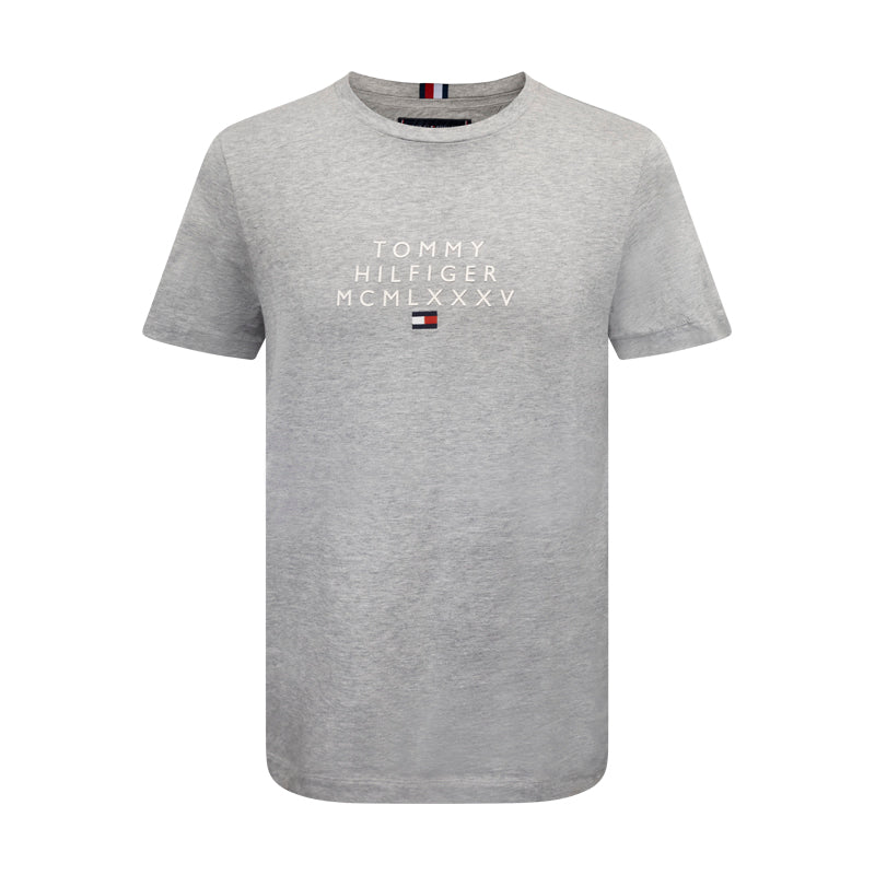 Tommy Hilfiger Men's Logo T-Shirt Light Heather Grey