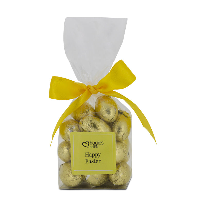 Gold Chocolate Easter Eggs - Gift Bag