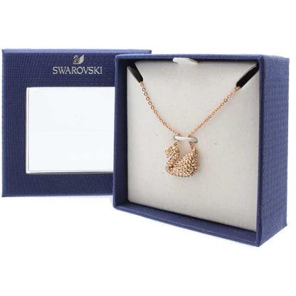 Swarovski Iconic Swan Rose Gold Crystal Necklace 5450923