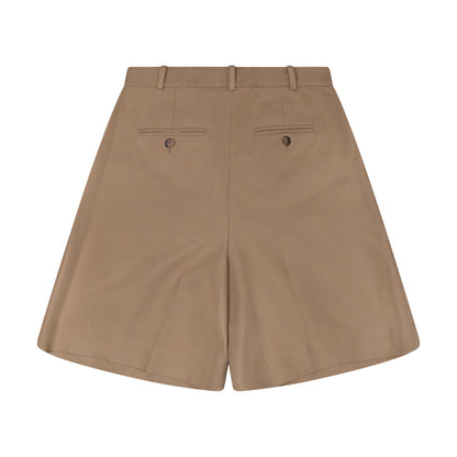 Ralph Lauren Polo Relaxed Fit Long Pleated Women's Shorts Tan 
