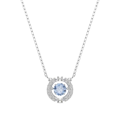 Swarovski Sparkling Dance Collection Silver & Blue Necklace