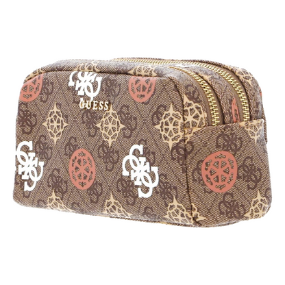 Guess Double Compartment Toiletry Travel Bag Logo 4G Brown PW7446P