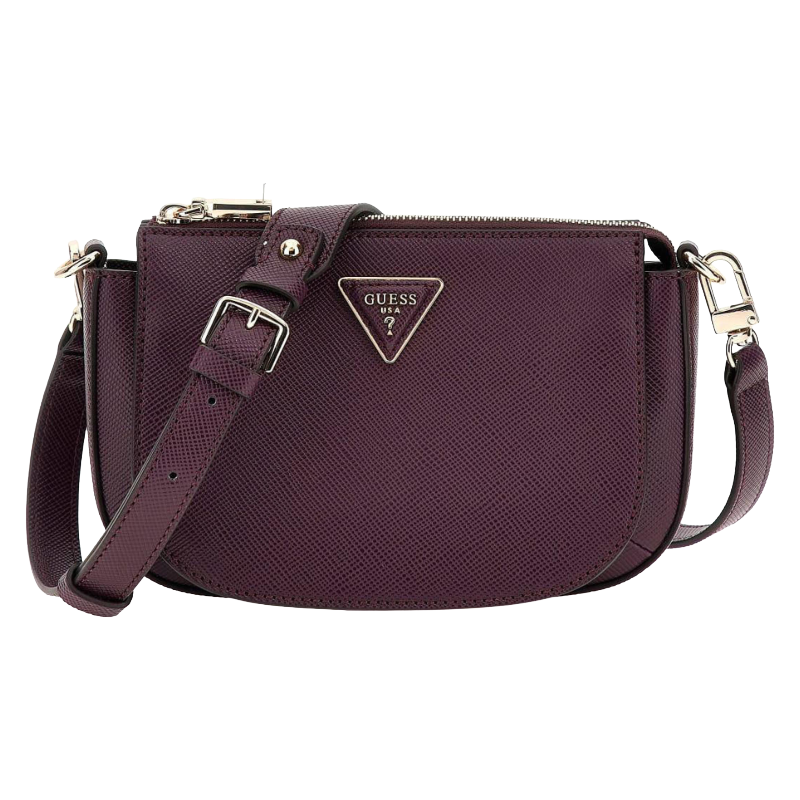 Guess Brynlee Mini Crossbody Bag Plum Women's VG898373