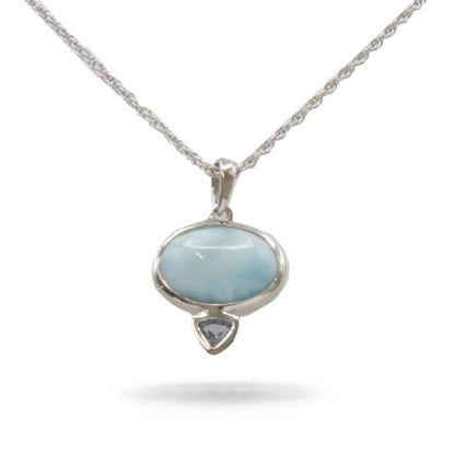 Marahlago Larimar Naples Sterling Silver Necklace 