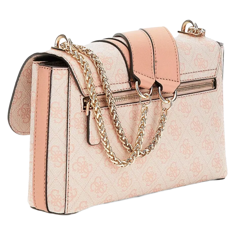 Guess Dusty Rose Logo Norton Women's Pink Shoulder Bag