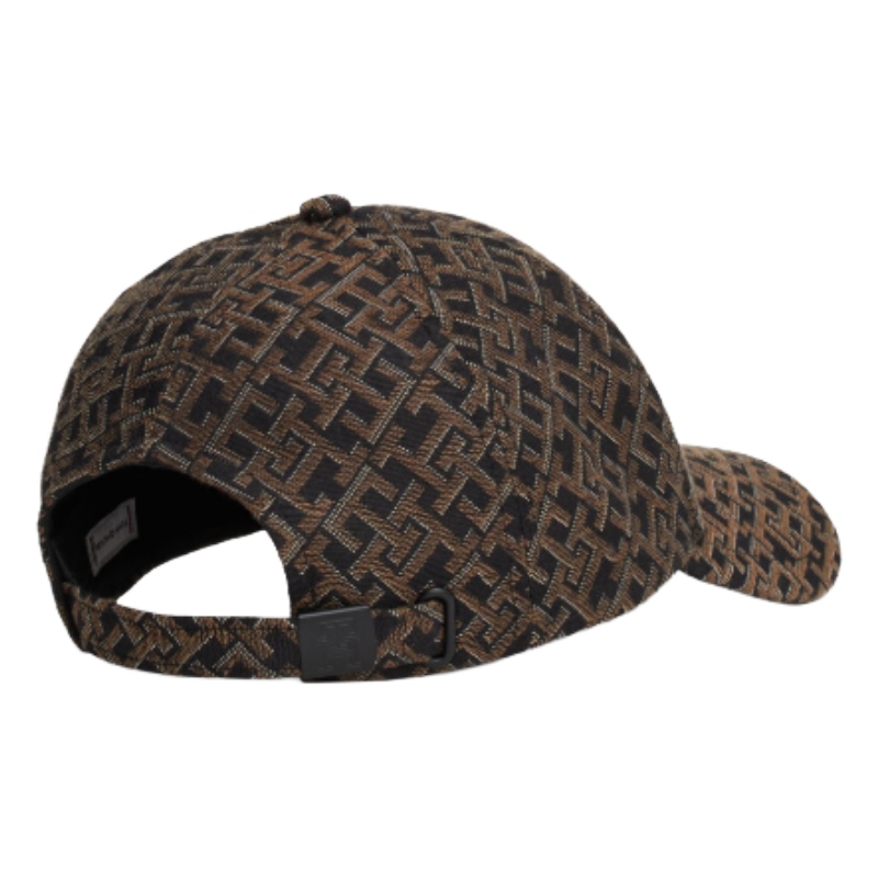 Tommy Hilfiger Women's Monogram Jacquard Baseball Cap Black & Brown O/S