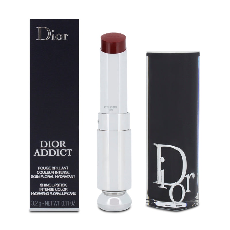 Dior Addict Rouge Brilliant Shine Lipstick 972 Silhouette