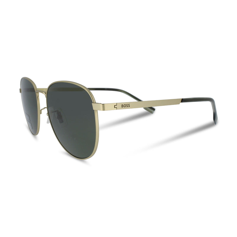 Hugo Boss Full Rim Matte Gold Oval Sunglasses BOSS 1536/F/S AOZ/QT