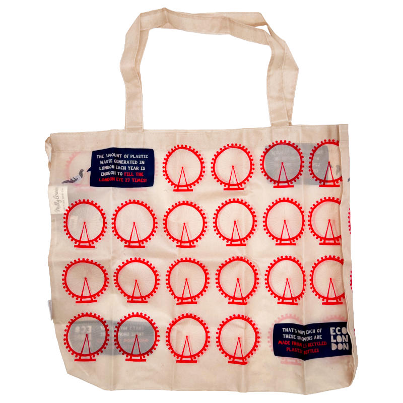 Milly Green Eco London Foldaway Shopper Bag London Eye