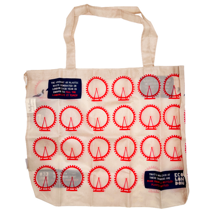 Milly Green Eco London Foldaway Shopper Bag London Eye