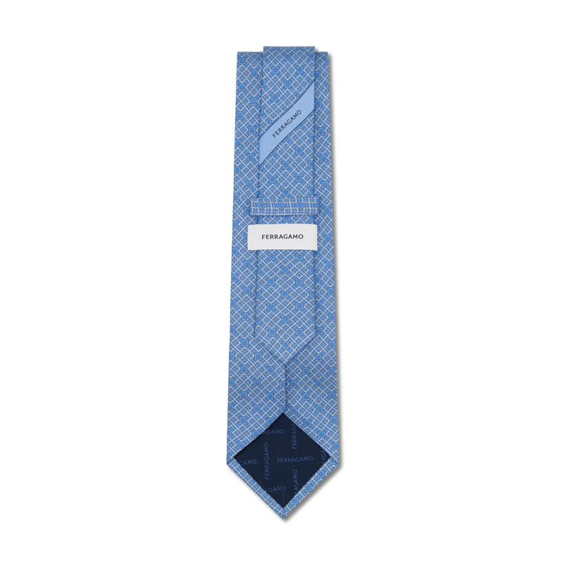 Salvatore Ferragamo Silk Tie Blue