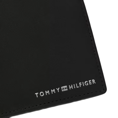 Tommy Hilfiger Men's Leather Wallet Coin & Card Black