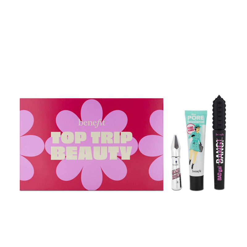 Benefit Top Trip Beauty Make Up Set Primer Mascara & Brow Gel