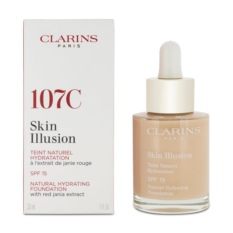 Clarins Skin Illusion Foundation SPF 15 107 Beige 30ml (Blemished Box)