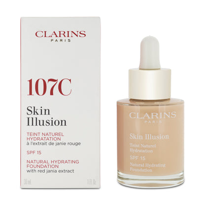 Clarins Skin Illusion Foundation SPF 15 107 Beige 30ml (Blemished Box)