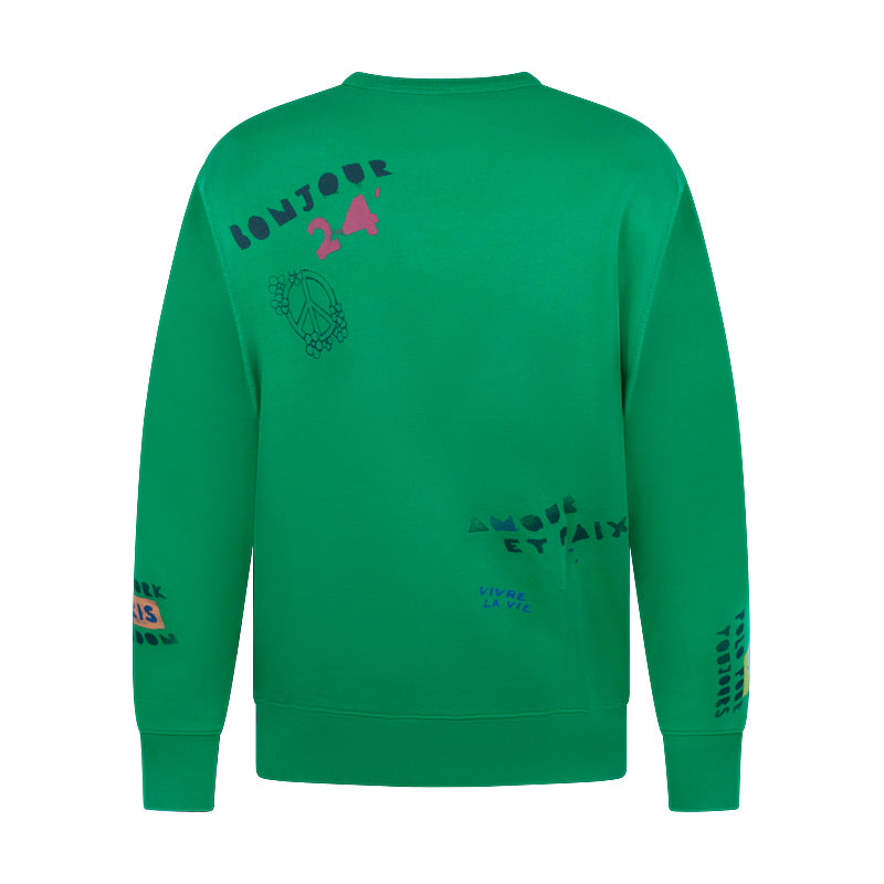 Ralph Lauren Polo Love Peace Paris Sweatshirt Green