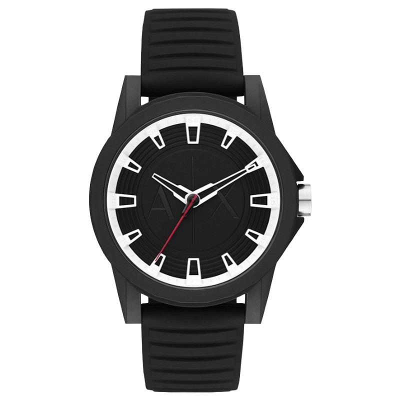 Armani Exchange Men's Watch AX2520 Black Rubber Strap