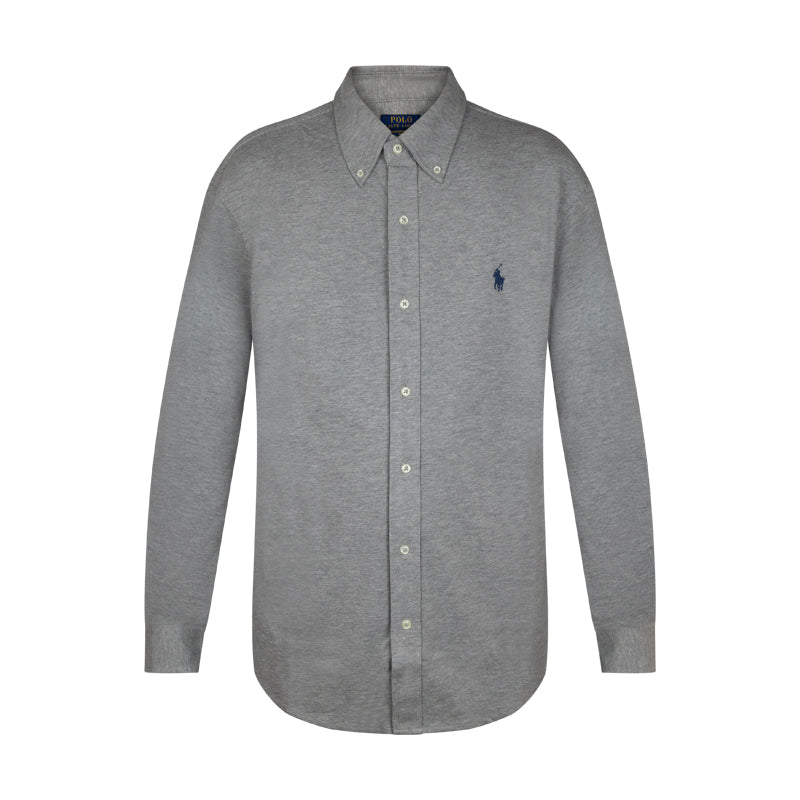 Ralph Lauren Polo Featherweight Mesh Shirt Grey Heather