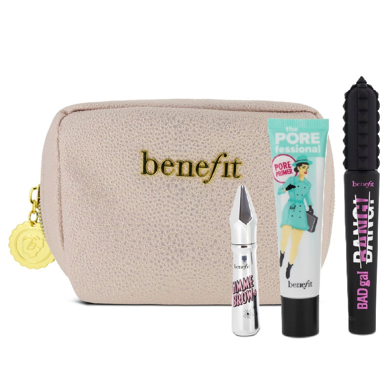 Benefit Top Trip Beauty Make Up Set Primer Mascara & Brow Gel