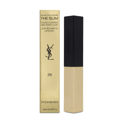 YSL The Slim Matte Red Lipstick 26 with (Blemished Box)