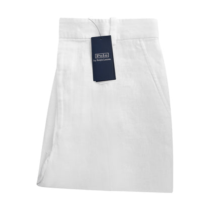 Ralph Lauren Polo Linen Trousers | White