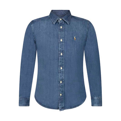 Ralph Lauren Polo Slim Fit Denim Blue Shirt