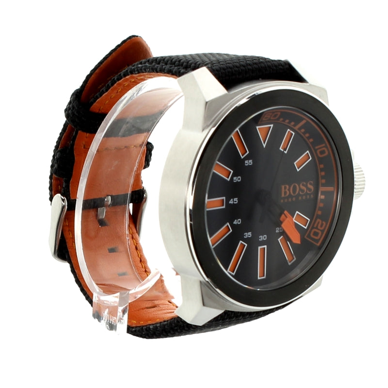 Hugo boss orange new york men's sale black strap watch