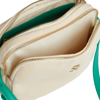Tommy Hilfiger Poppy Canvas Crossover Bag Beige AW0AW16419