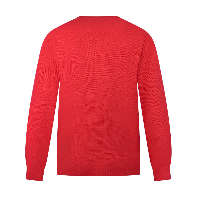 Ralph Lauren Polo Textured Cotton Crewneck Jumper Red