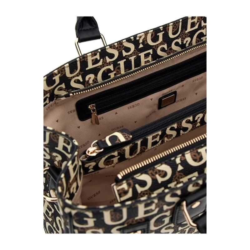Guess Stark Travel Tote Bag Brown Multi