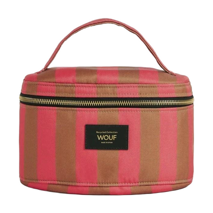 Wouf Womens Cosmetic Vanity Bag Red & Brown MX240030
