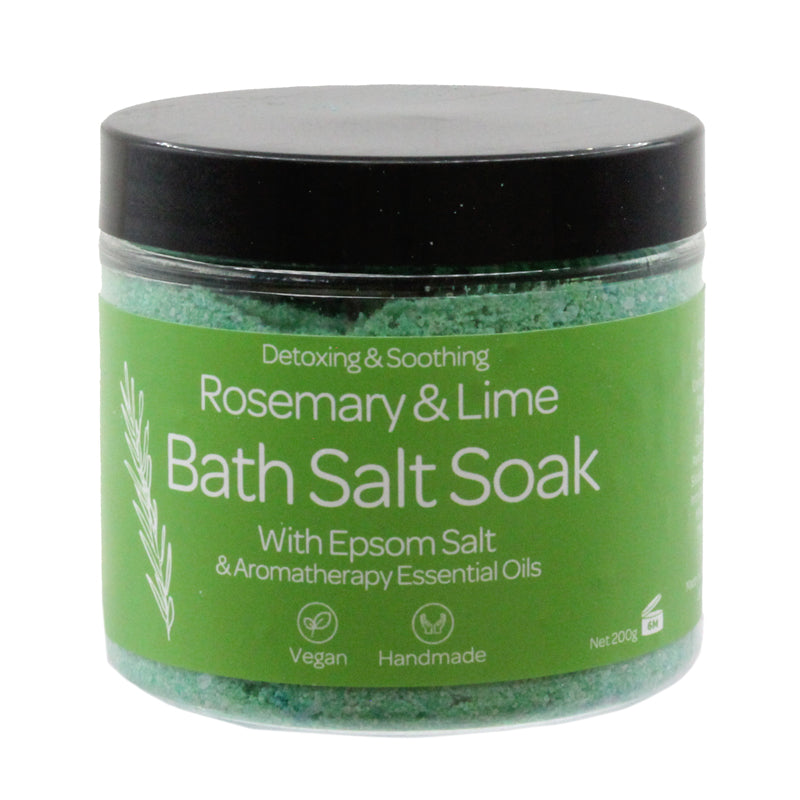 Bathable Rosemary & Lime Bath Bomb & Salt Soak Gift Set